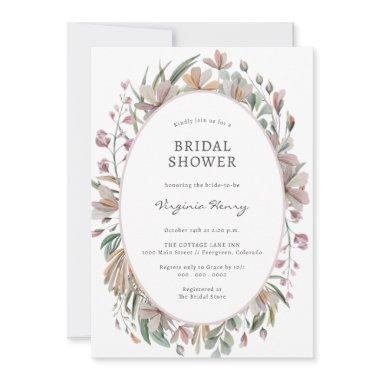 Elegant Botanical Bridal Shower Invitations