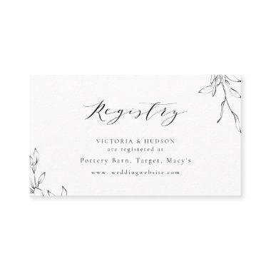 Elegant botanical crest monogram bridal Registry Place Invitations