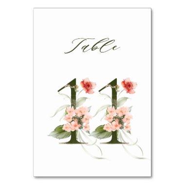 Elegant Botanical Floral Number 11, Table Number