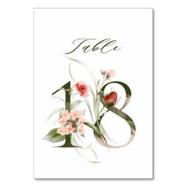 Elegant Botanical Floral Number 18, Table Number