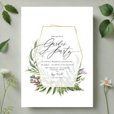 Elegant Botanical Herbarium Greenery Garden Party
