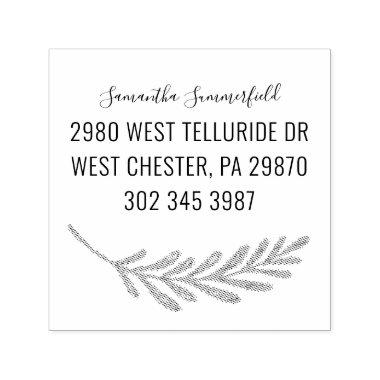 Elegant Botanical Return Address Self-inking Stamp