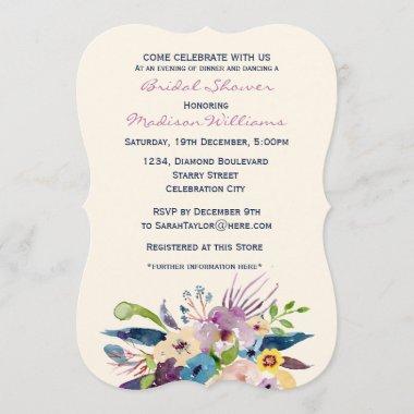 Elegant Bouquet Bridal Shower Invitations