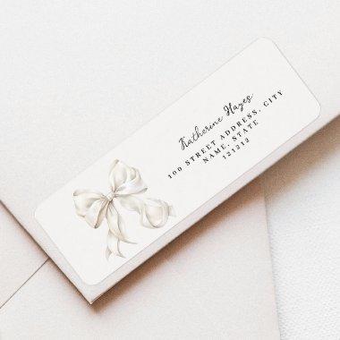 Elegant Bow Bridal Shower Return Address Label