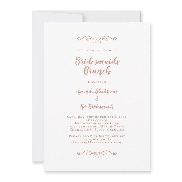 Elegant Bridal Brunch Bridesmaids Shower Blush