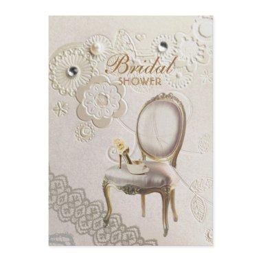 elegant bridal shoes paris vintage bridal shower Invitations