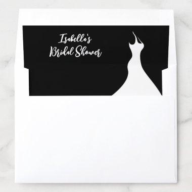 Elegant Bridal Shower black Envelope Liner