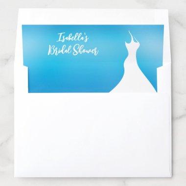 Elegant Bridal Shower blue watercolor Envelope Liner