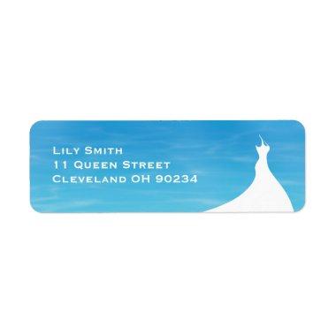 Elegant  blue watercolor Label