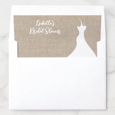 Elegant Bridal Shower burlap Envelope Liner