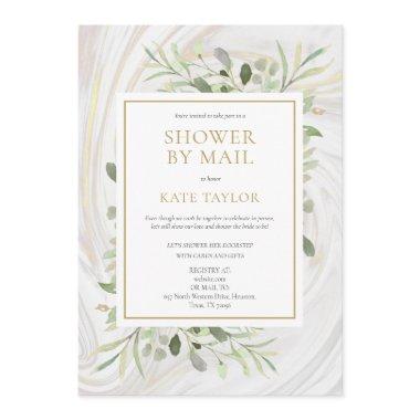 Elegant Bridal Shower By Mail Greenery Leaves Invitations