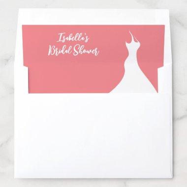 Elegant Bridal Shower coral Envelope Liner