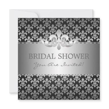 Elegant  Fleur De Lis Black