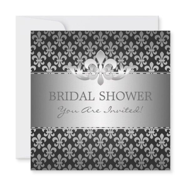 Elegant  Fleur De Lis Black