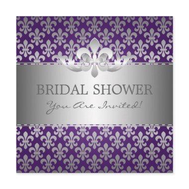 Elegant  Fleur De Lis Purple