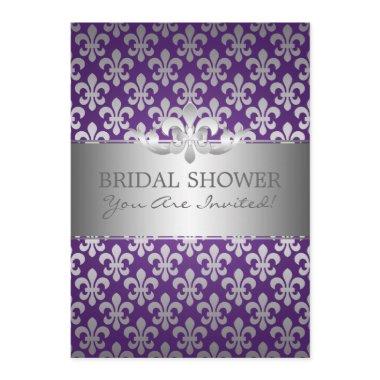 Elegant  Fleur De Lis Purple