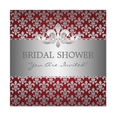 Elegant  Fleur De Lis Red