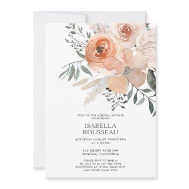Elegant  Floral Peach Green