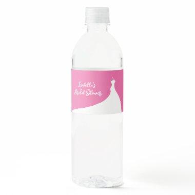 Elegant  fuchsia Water Bottle Label