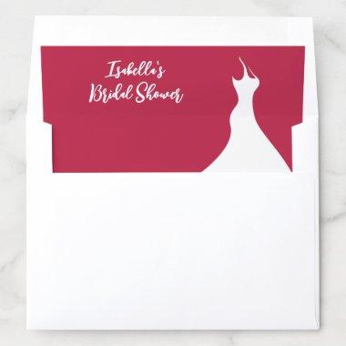 Elegant Bridal Shower magenta Envelope Liner