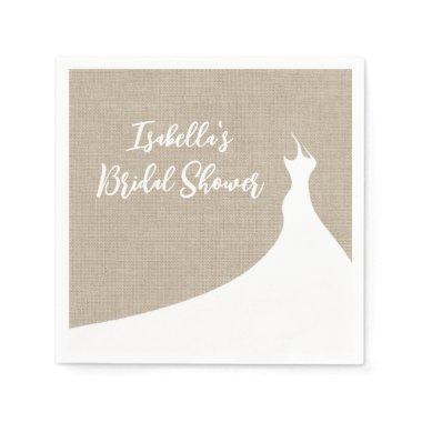 Elegant Bridal Shower Napkin burlap