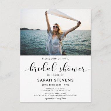 Elegant bridal shower photo invitation postInvitations