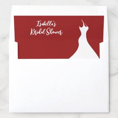 Elegant Bridal Shower red Envelope Liner