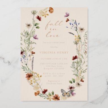 Elegant Bridal Shower Rose Gold Foil Invitations
