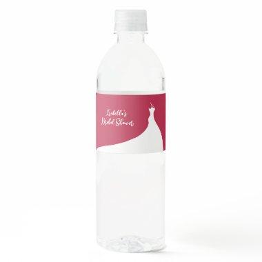 Elegant  viva magenta Water Bottle Label