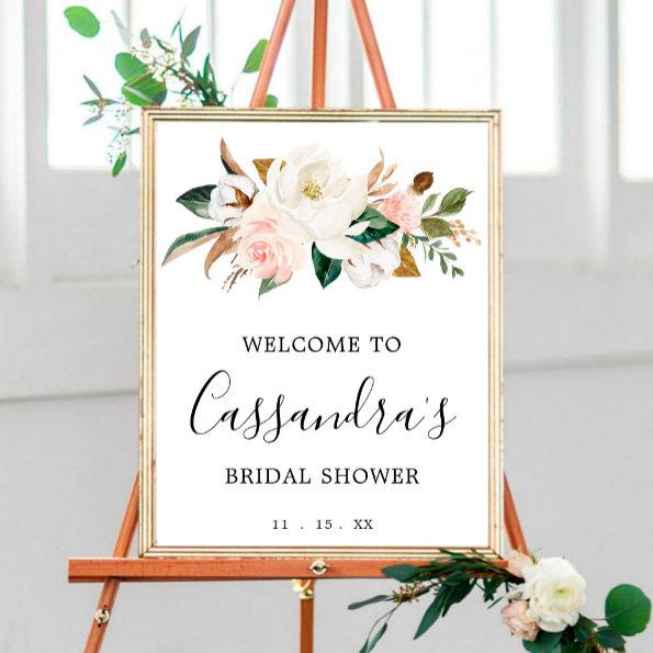 Elegant Bridal Shower Welcome Poster, Welcome Sign