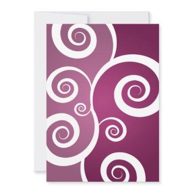 Elegant  White Swirls Plum