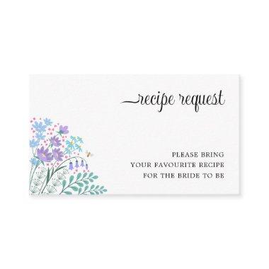 Elegant  Wildflowers Recipe Request Enclosure