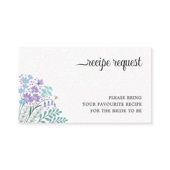 Elegant  Wildflowers Recipe Request Enclosure
