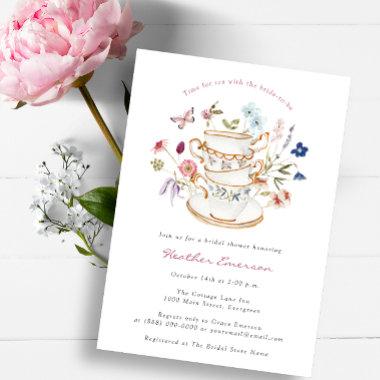 Elegant Bridal Tea Invitations