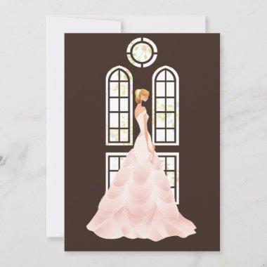 Elegant Bride Bridal Shower Invitations
