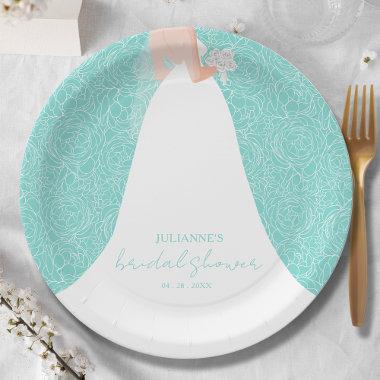Elegant Bride Bridal Shower Paper Plates
