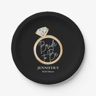 Elegant Bride To Be  Paper Plates