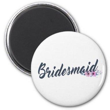 Elegant Bridesmaid Wedding Calligraphy Magnet