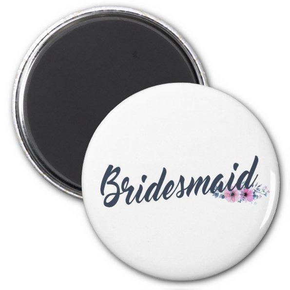 Elegant Bridesmaid Wedding Calligraphy Magnet