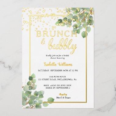 Elegant Brunch & Bubbly Greenery  Foil