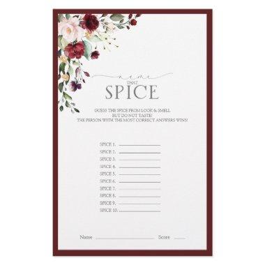 Elegant Burgundy Blush Floral  Game