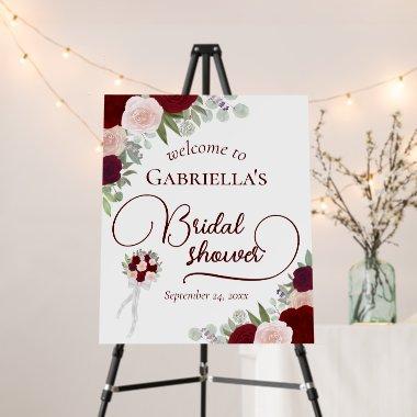 Elegant Burgundy Blush Roses  Welcome Foam Board