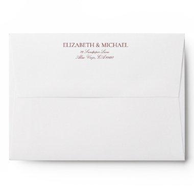 Elegant Burgundy Classic Envelope