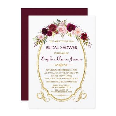 Elegant Burgundy Marsala Floral Fall