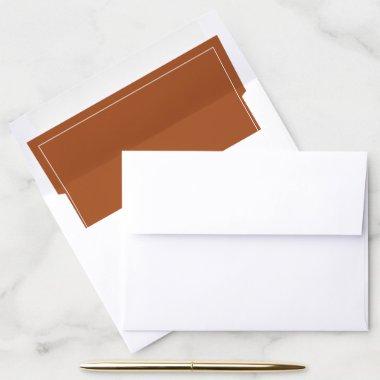 Elegant Burnt Orange Classic Envelope Liner