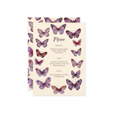 Elegant Butterflies Wedding CUSTOM Party Menu