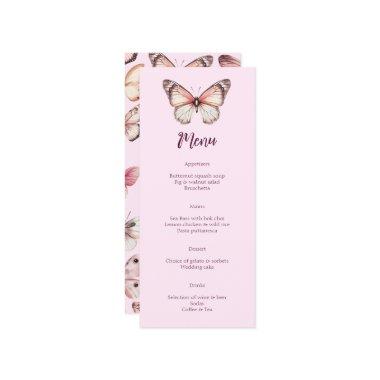 Elegant Butterflies Wedding CUSTOM Party Menu