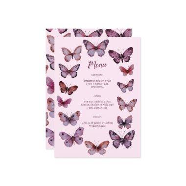 Elegant Butterflies Wedding CUSTOM Party Menu