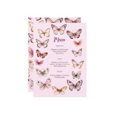 Elegant Butterflies Wedding CUSTOM Party Menu