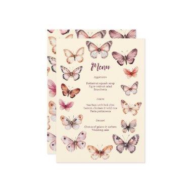 Elegant Butterflies Wedding CUSTOM Party Menu